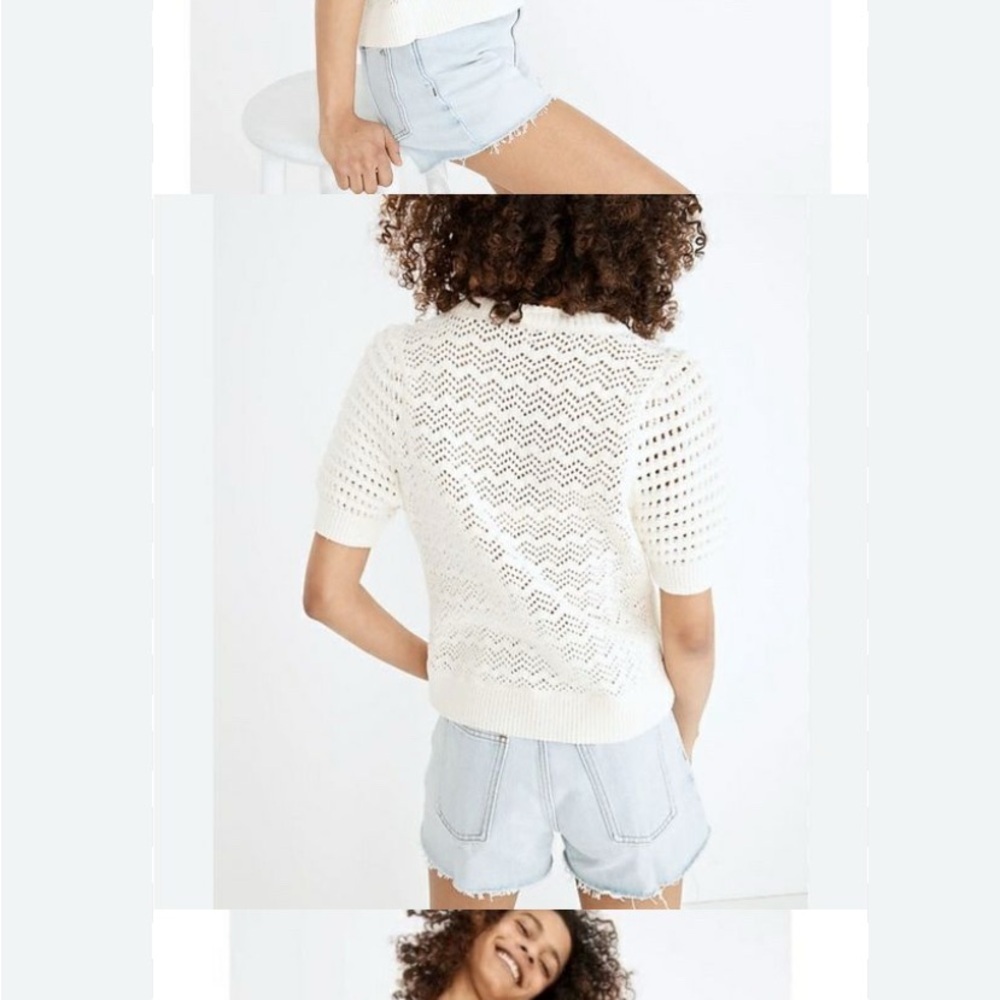 Madewell Cream Knit Blouse - Picture 2 of 8